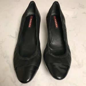 Prada ballet shoes w kitten heel